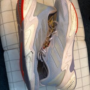 Gray and Orange Adidas Sneakers